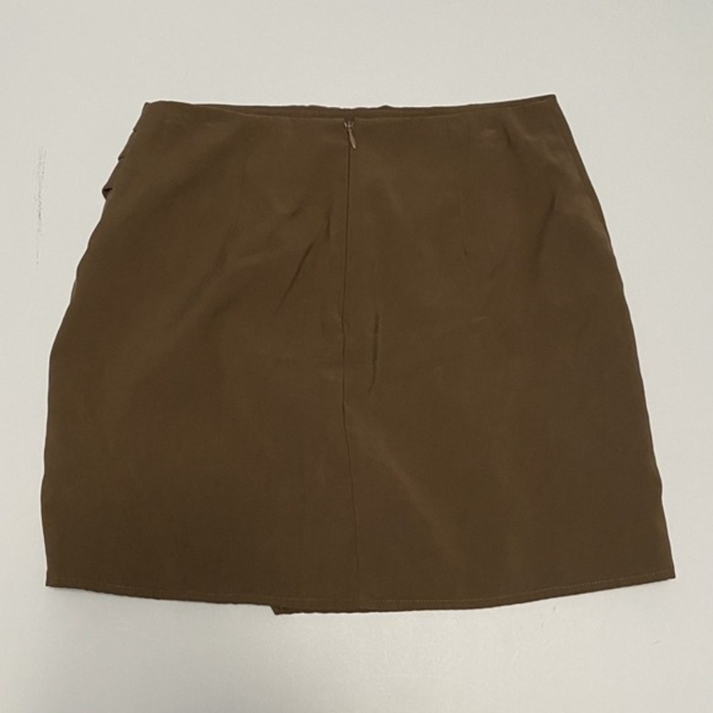 Preppy Brown Mini Skirt S Y2K Office Siren Capsule Minimalist
